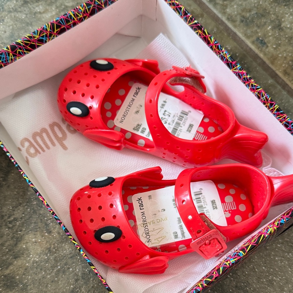 Mini Melissa Red Fish Water Shoes